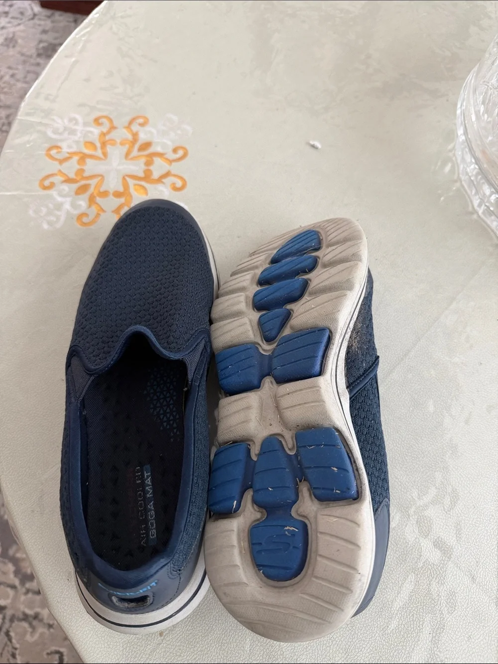 Skechers Men's Navy Knit Slip-On Casual Loafers